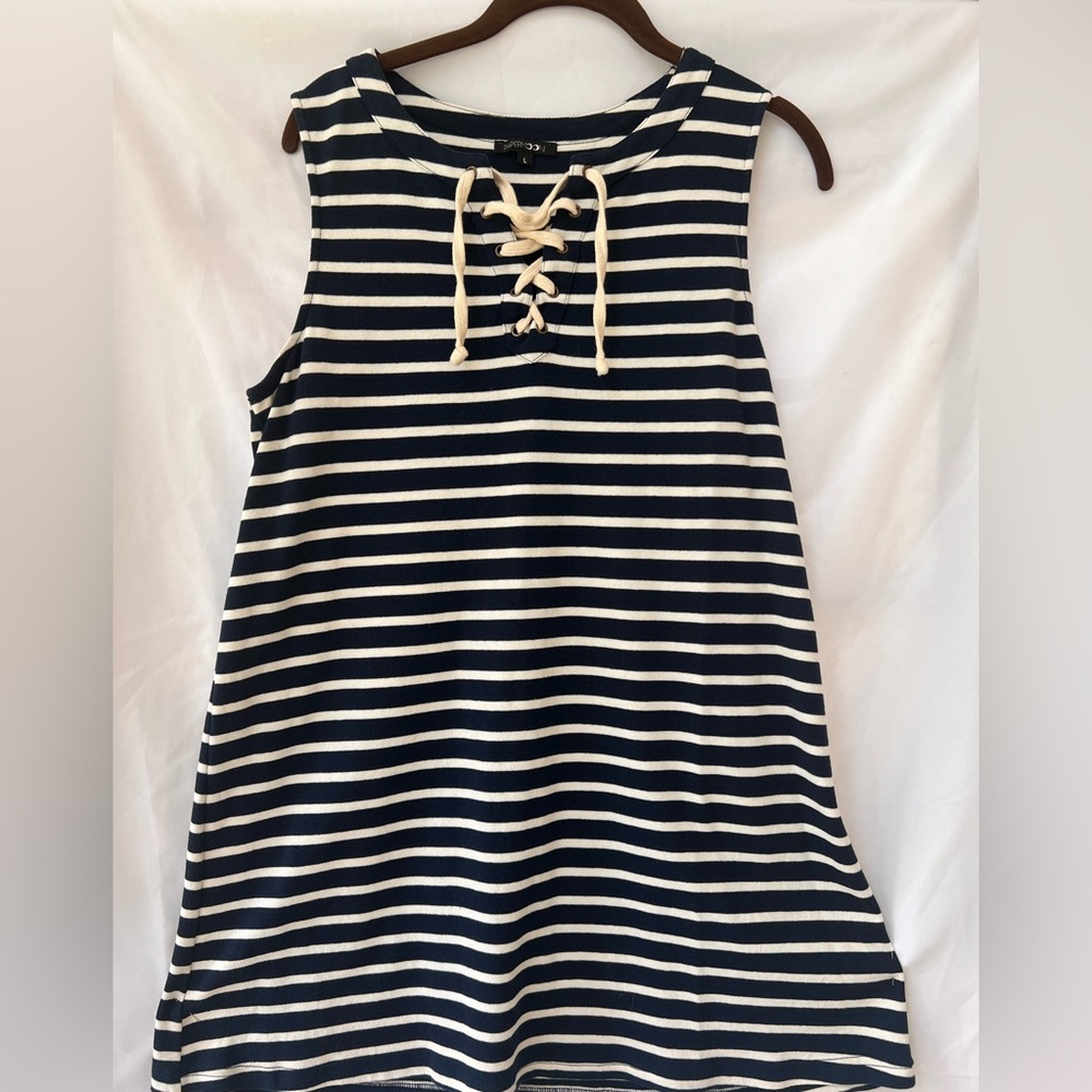 Papermoon Navy and White Striped Top